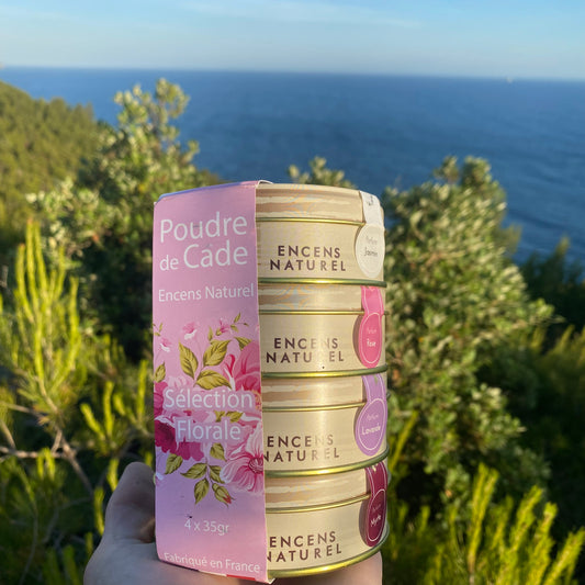 Packaging boite d'encens naturel décor provence