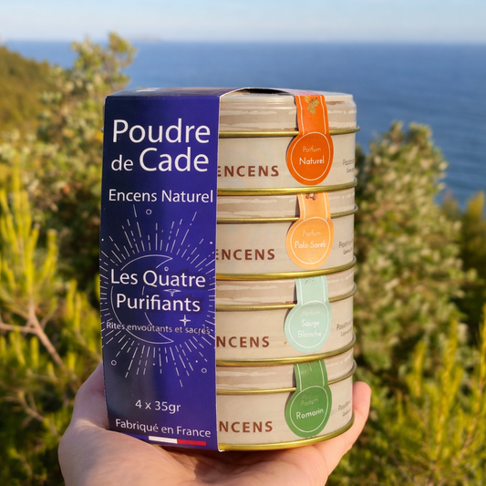 Sélection Les quatre Purifiants - Sauge Blanche, Palo Santo, Nature & Romarin