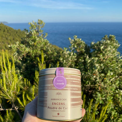 Packaging boite d'encens naturel décor provence