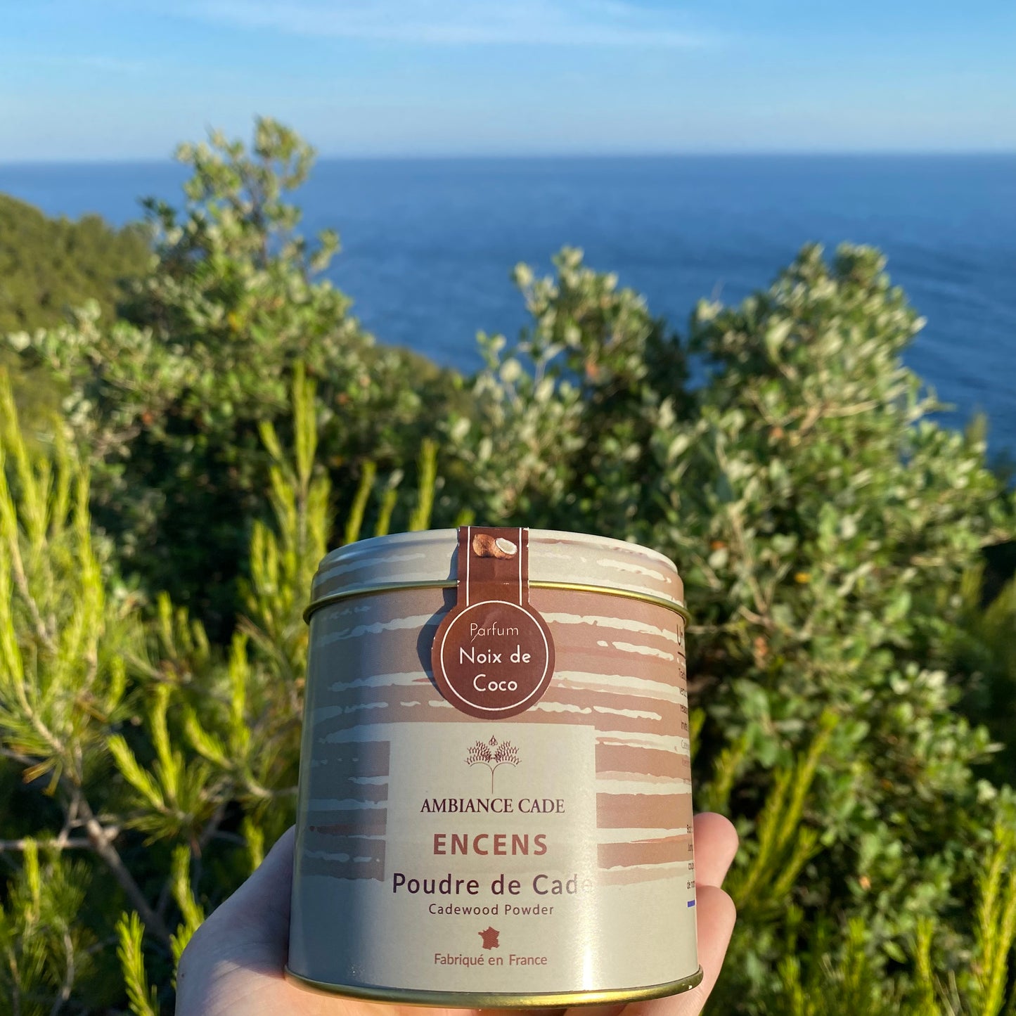 Packaging boite d'encens naturel décor provence