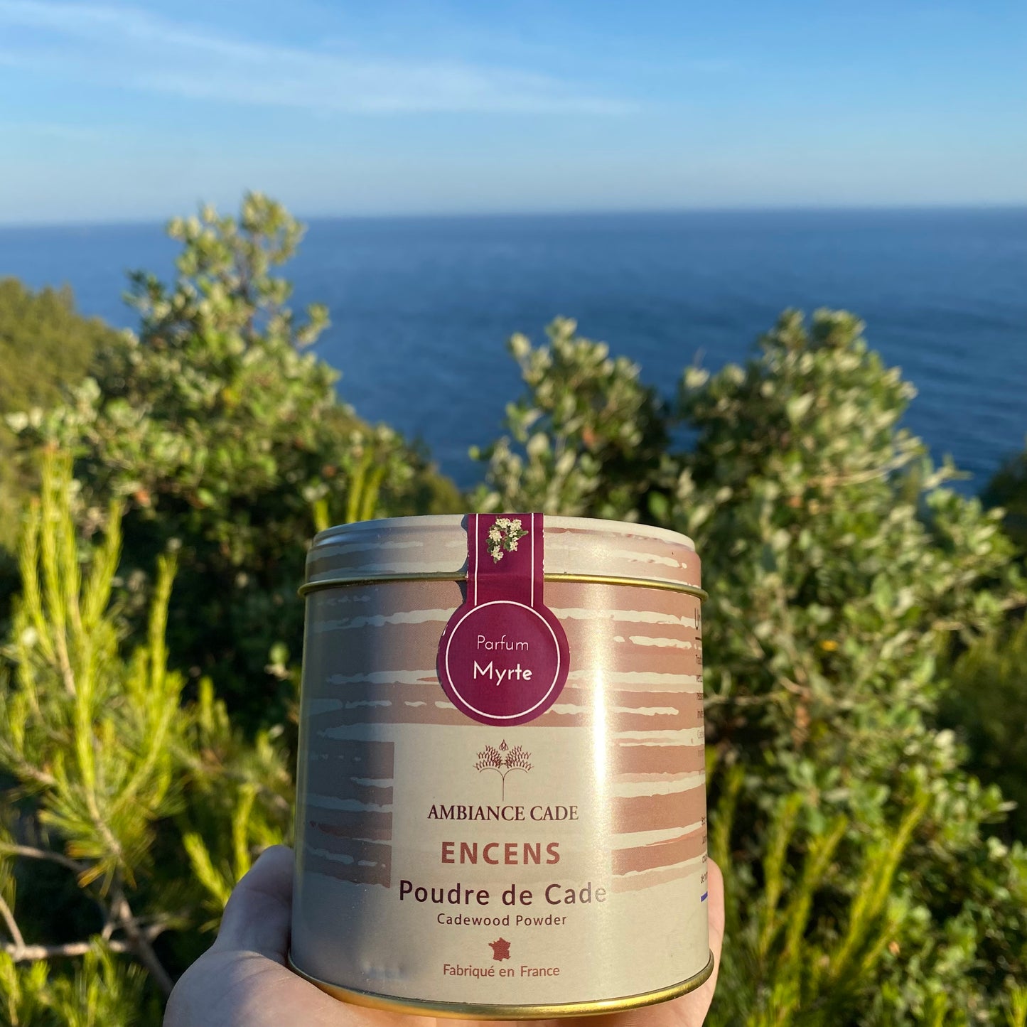 Packaging boite d'encens naturel décor provence