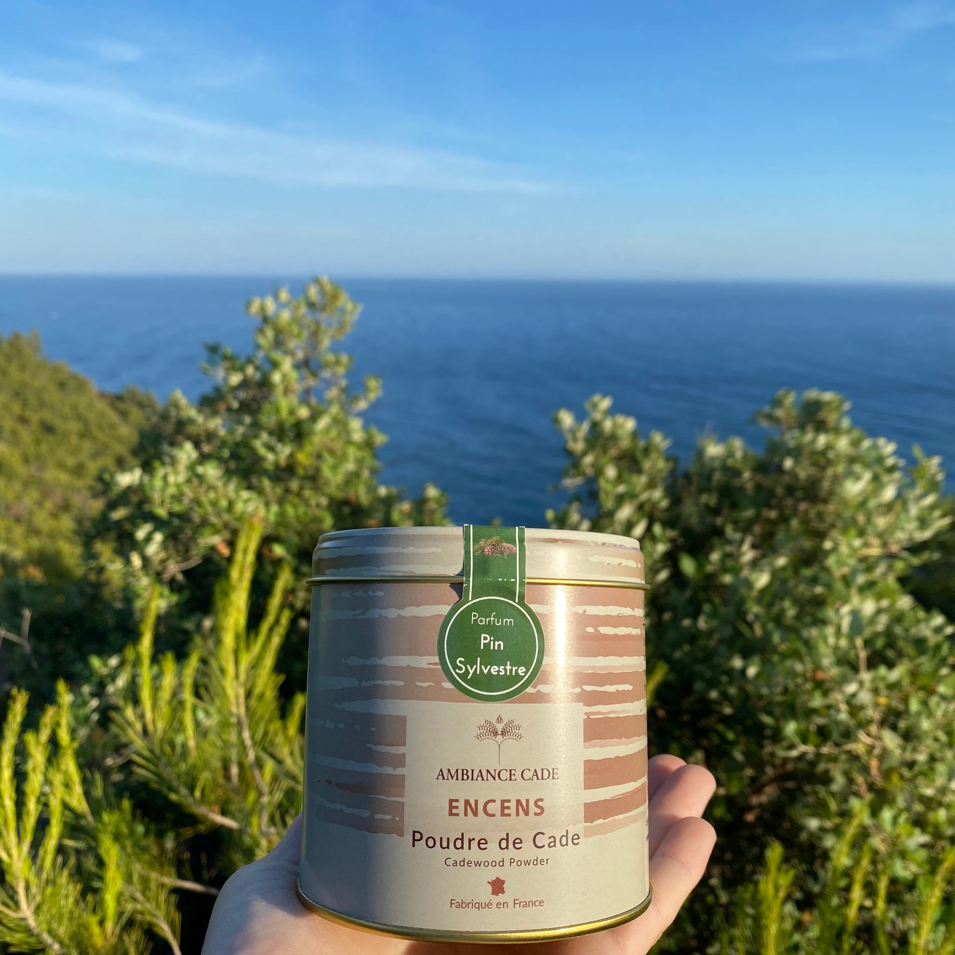 Packaging boite d'encens naturel décor provence