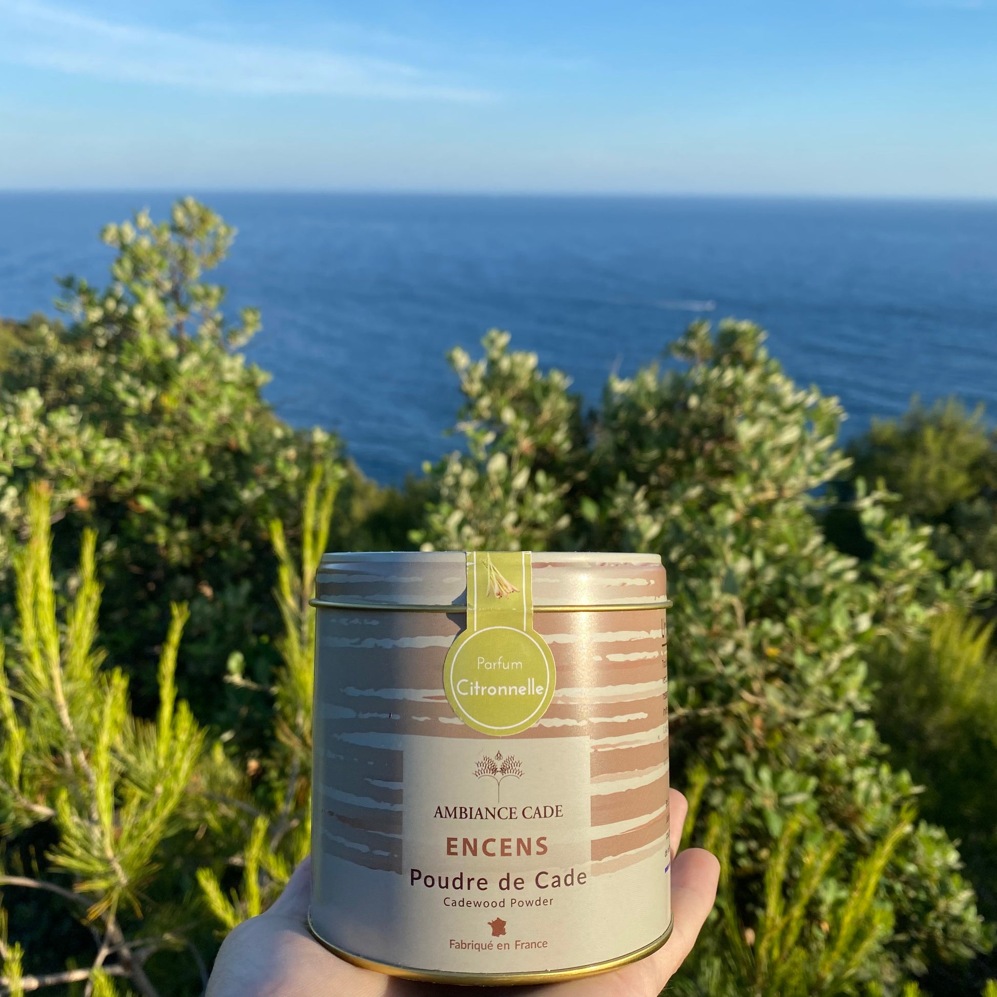 Packaging boite d'encens naturel décor provence