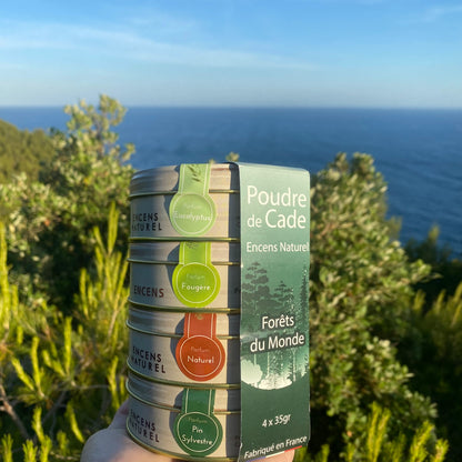 Packaging boite d'encens naturel décor provence