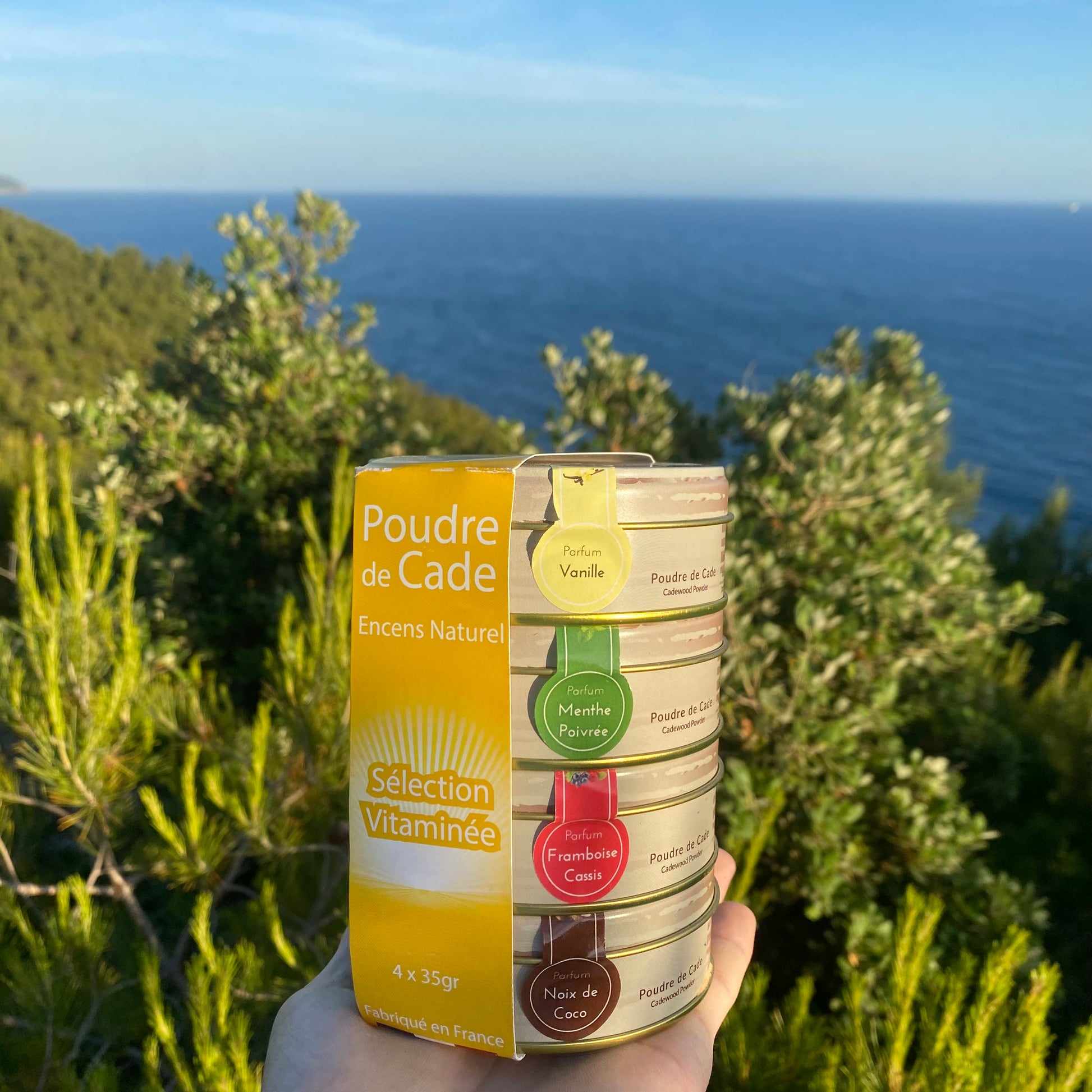 Packaging boite d'encens naturel décor provence