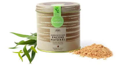 Boite d'encens naturel eucalyptus et bois de cade