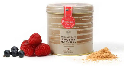 Boite d'encens naturel framboise-cassis et bois de cade 
