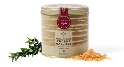 Boite d'encens naturel myrte et bois de cade 