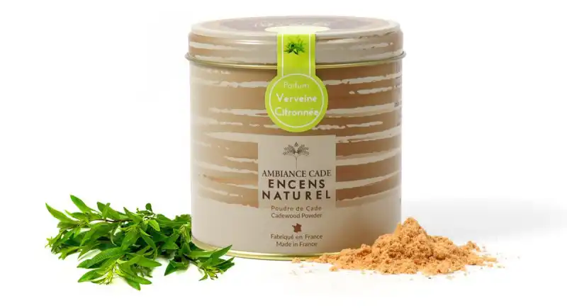 Boite d'encens naturel verveine citronnée et bois de cade 