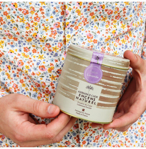 Packaging boite encens en poudre à la lavande