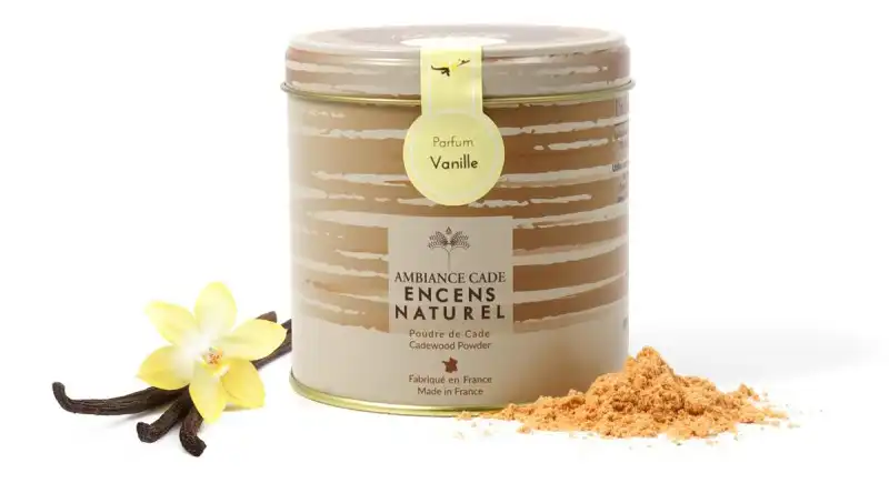Boite d'encens naturel vanille et bois de cade 