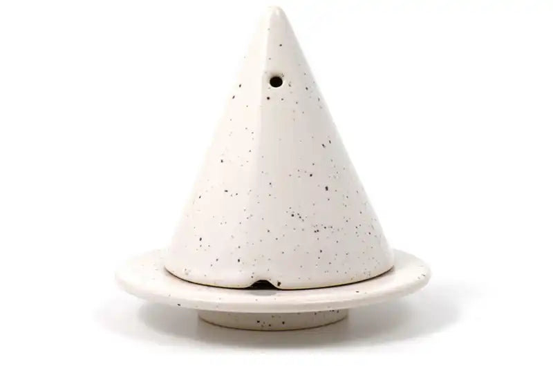Diffuseur d'encens blanc moucheté