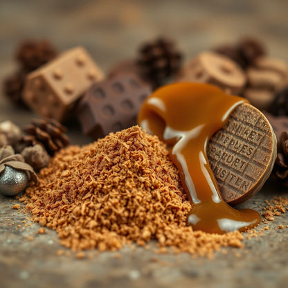 Poudre de cade et caramel beurre salé